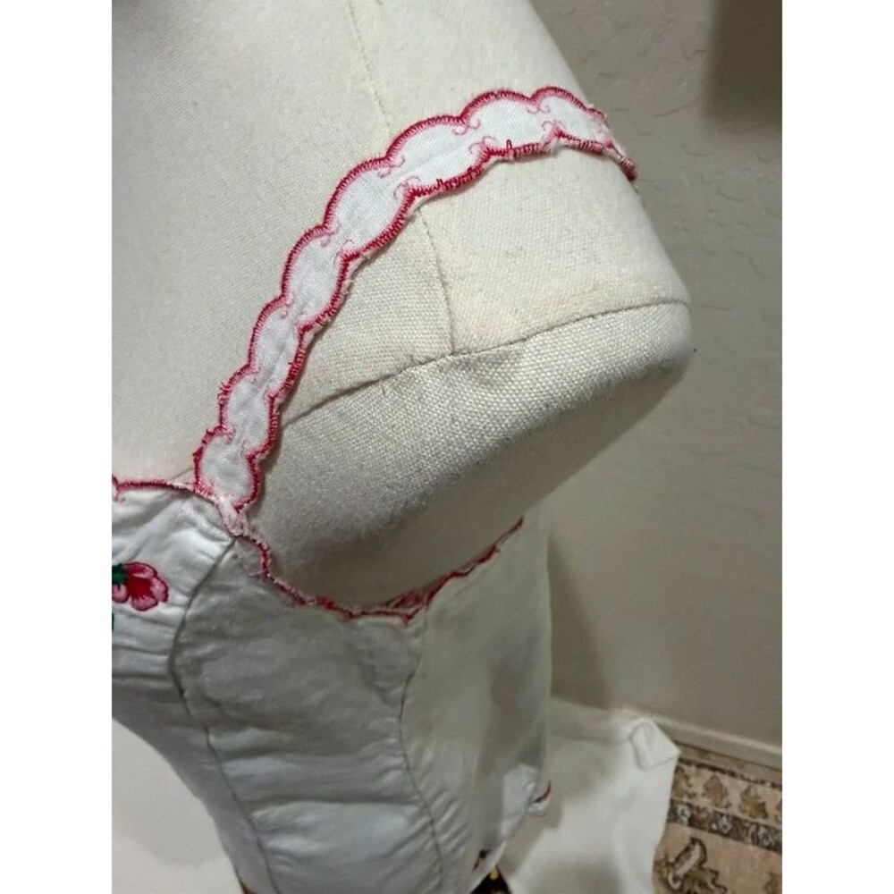J.Crew Size 8 Embroidered Linen Mini Dress White Floral Cottagecore - Picture 5 of 14